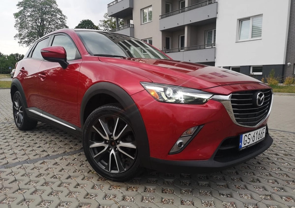 Mazda CX-3 cena 74900 przebieg: 71500, rok produkcji 2018 z Słupsk małe 137